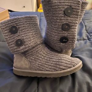 Gray knitted Ugg Boots